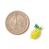 Glass Seed Beaded Lemon Pendants PALLOY-MZ00853-01-2