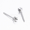 Tarnish Resistant 304 Stainless Steel Stud Earring Settings X-STAS-H376-96-2