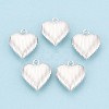 925 Sterling Silver Heart Charms STER-N017-28S-1