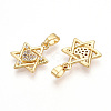 Brass Micro Pave Cubic Zirconia Pendants LS-KK-T070-60G-2