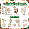 4 Sets Unfinished Wood Cutouts Ornaments WOOD-SC0001-91B-2
