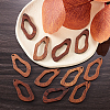 20Pcs Walnut Wood Hollow out Pendants WOOD-CJ0001-22-6