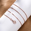 Long-Lasting Plated Brass Curb Chain Necklaces NJEW-K112-07RG-NF-4