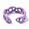 Spray Painted Brass Cuff Rings RJEW-S044-145-4