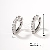 Heart-shaped Diamond Inlaid Hoop Earrings XW0736-1-1