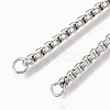 Tarnish Resistant Adjustable 304 Stainless Steel Slider Bracelets Making X-STAS-T050-030P-4