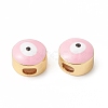 Eco-Friendly Rack Plating Brass Enamel Slide Charms KK-F835-31-G-2