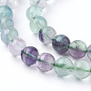 Natural Fluorite Beads Strands G-E112-8mm-19-3