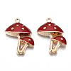 Autumn Theme Eco-Friendly Alloy Enamel Pendants ENAM-Q437-047-NR-1