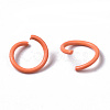 Spray Painted Iron Open Jump Rings IFIN-T017-04A-4