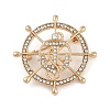 Zinc Alloy Crystal Rhinestone Brooches for Backpack Clothes JEWB-S026-02G-C-1