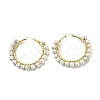 Synthetic Howlite Beaded Hoop Earrings for Women EJEW-C003-03I-RS-1