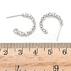 Brass Micro Pave Clear Cubic Zirconia Stud Earrings EJEW-G452-07P-5