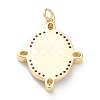 Brass Micro Pave Cubic Zirconia Pendants ZIRC-P200-11B-G02-2