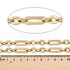 201 Stainless Steel Oval with Rectangle Link Chains CHS-F024-01B-G-2