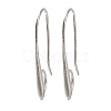 Brass Earring Hooks KK-H502-11S-1