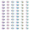 100Pcs Plastic Glass Rhinestone European Beads KY-TADJ0001-02-2