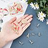 48Pcs Heart & Star & Moon & Geometric Alloy Stud Earring Findings PALLOY-PH0001-83LG-6