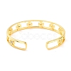 Cross Hollow Carved Cubic Zirconia Cuff Bangle BJEW-D448-12G-RS-3