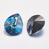 Faceted K9 Glass Rhinestone Charms X-RGLA-F053-E-001BB-2