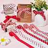 5Pcs 5 Styles Double Sided Polyester Ribbons OCOR-BC0005-43-5