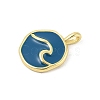 Brass Enamel Pendants KK-P300-25G-2