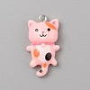 Opaque Resin Cat Pendants X1-CRES-TAC0010-07E-1