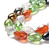 Faceted Teardrop Glass Beads Strands GS053-AB-3
