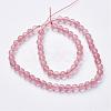 Cherry Quartz Glass Beads Strands Z0ND1012-2