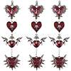 24Pcs 4 Styles Alloy Enamel Gothic Style Pendants PALLOY-SC0004-45A-1