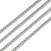 Tarnish Resistant 304 Stainless Steel Curb Chain Twist Link Chains CHS-K001-18-2.2mm-1