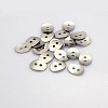 Tarnish Resistant 2-Hole Oval 304 Stainless Steel Buttons STAS-N026-01-2