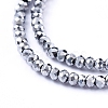 Electroplate Glass Beads Strands X-EGLA-F149-FP-04-3