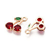Brass Micro Pave Cubic Zirconia Pendants KK-T074-70KCG-02-2