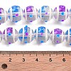 Glass with Enamel Beads Strands GLAA-M047-01G-4
