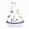 Mediterranean Style Natural Wood Home Display Decorations DJEW-WH0010-30-1