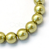 Baking Painted Pearlized Glass Pearl Round Bead Strands X-HY-Q003-6mm-43-2