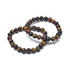 Natural Tiger Eye Bead Stretch Bracelets X-BJEW-K212-B-005-4