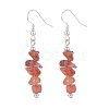 Natural Red Agate Chips Beaded Jewelry Set SJEW-JS01232-04-5