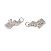 Brass Micro Pave Cubic Zirconia Pendants KK-E068-VB313-3
