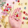 50Pcs 10 Colors Polyester European Beads FIND-SZ0019-29-3