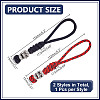 2Pcs 2 Colors Handmade Nylon Parachute Cord Pendant Decorations for Men KEYC-HY0001-32B-2
