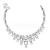 Exaggerated Party Zinc Alloy & Clear Glass Bib Necklaces for Glamorous Events RT5947-4