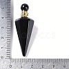 Natural & Synthetic Mixed Gemstone Faceted Cone Openable Perfume Bottle Big Pendants G-L524-18G-5
