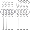 10Pcs Iron Bar Beadable Keychain KEYC-SC0001-76-1