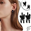 Alloy Cartoon Dog Front Back Stud Earrings JE913A-7