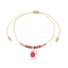 Adjustable Handmade MIYUKI Glass Seed Beads & Natural Agate Charm Bracelets BJEW-MZ00248-01-2