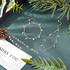 3Pcs 3 Style Butterfly & Cross & Enamel Evil Eye Charm Anklets Set AJEW-AN0001-06-7