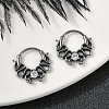 Snake 316 Surgical Stainless Steel Clear Cubic Zirconia Hoop Earrings X-EJEW-G416-39AS-1