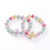 Transparent Acrylic Beads Stretch Bracelets for Kids BJEW-JB05862-1